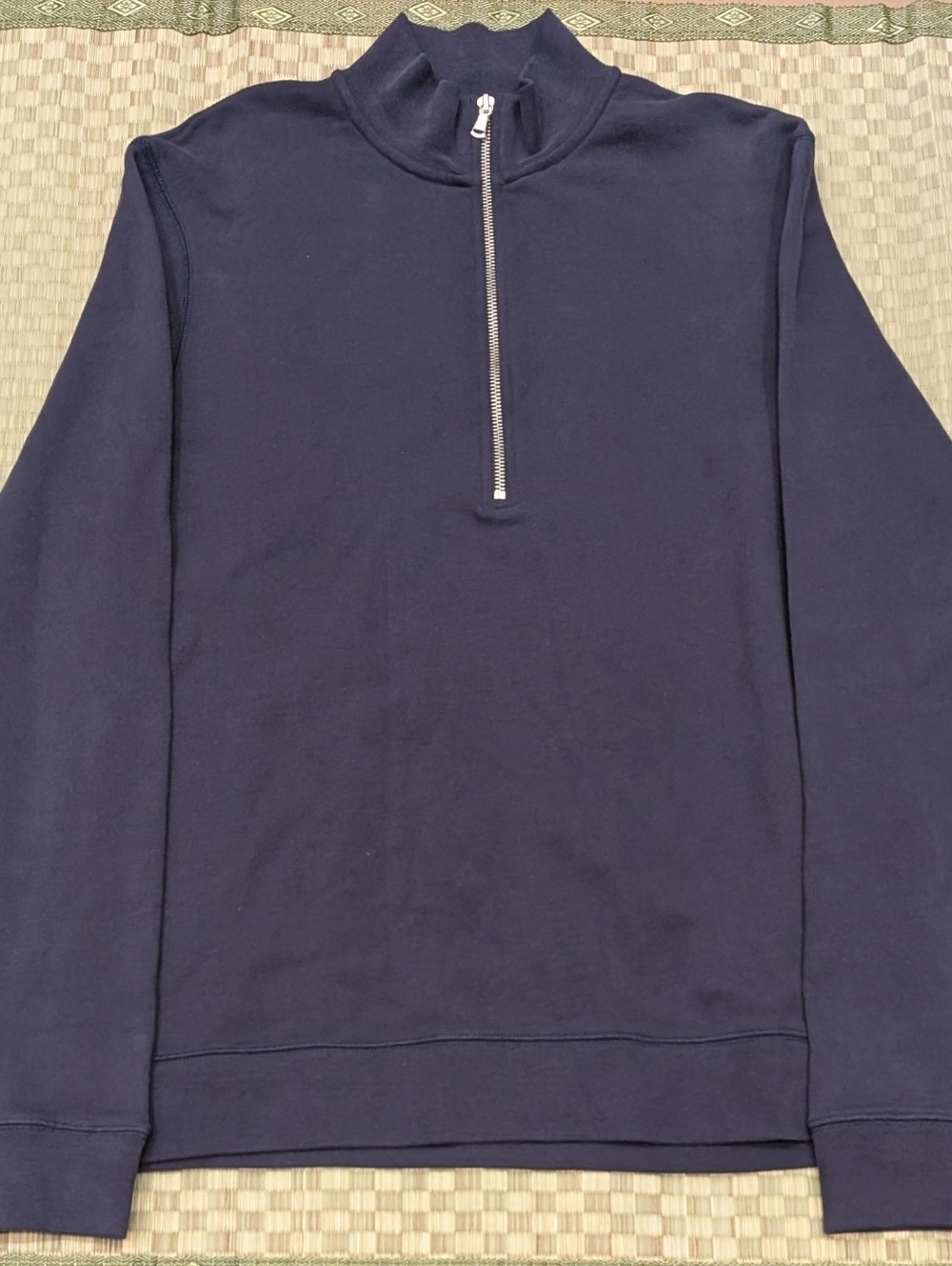 Sunspel Half Zip Cotton Loopback Sweatshirt Men's Size Medium Made in Portugal